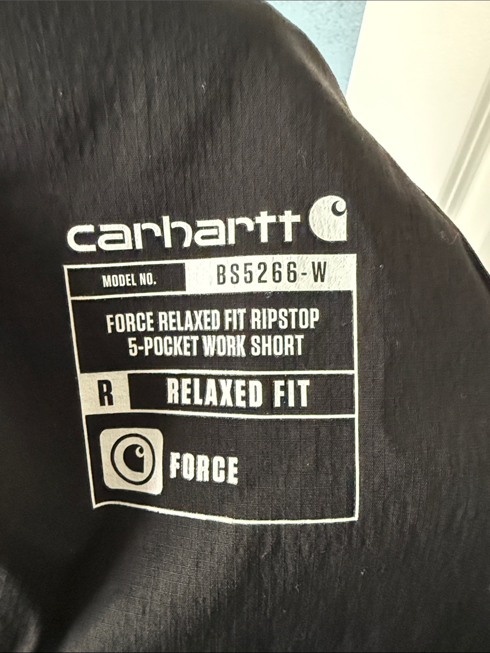 Carhartt Black Elastic Waist Cargo Shorts - Picture 5 of 5